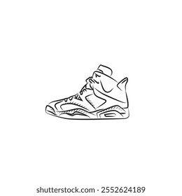 Hand drawn Sneakers flat vector design