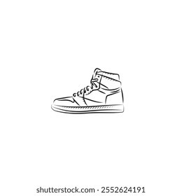 Diseño de Vector plano de zapatillas de deporte dibujadas a mano