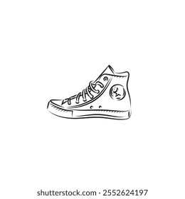 Handgezeichnete Sneakers flaches Vektordesign