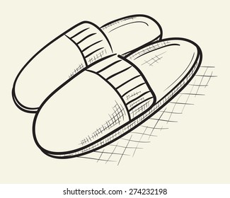 Hand drawn sneakers illustration