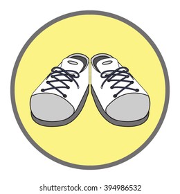 Hand drawn sneakers. Vector illustration