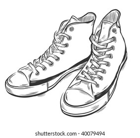 1,835 Sneakers painting Images, Stock Photos & Vectors | Shutterstock