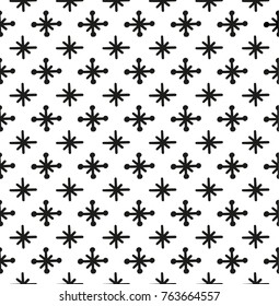 Hand drawn snow seamless pattern. Vector background