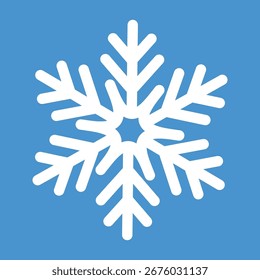 Icono dibujado a mano del Vector del doodle del copo de nieve, símbolo de la nieve del invierno. Elementos geométricos aislados Vector de Navidad. Iconos de nieve. Copos de nieve. Copos de nieve material de Vector Decoración decoración simple blanco de invierno.