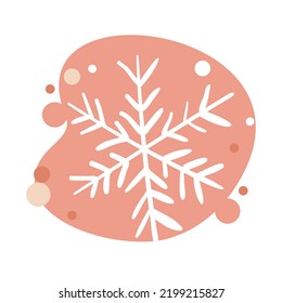 copo de nieve dibujado a mano l sobre el fondo blanco
