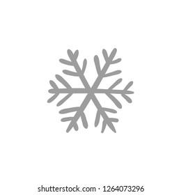 Hand drawn snowflake vector icon, winter snow symbol