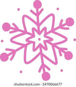 Hand Drawn Snowflake Vector Illustration