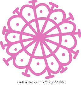 Ilustración vectorial dibujada a mano del copo de nieve