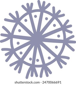 Hand Drawn Snowflake Vector Illustration