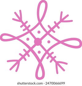 Hand Drawn Snowflake Vector Illustration
