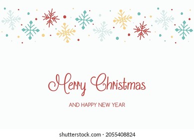 Pizarras de nieve a mano en un fondo con deseos. Tarjeta de felicitación de Navidad. Vector