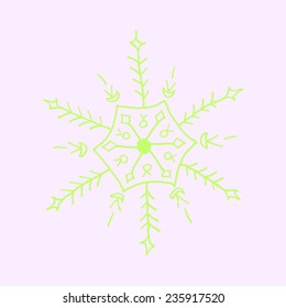 Hand drawn snowflakw