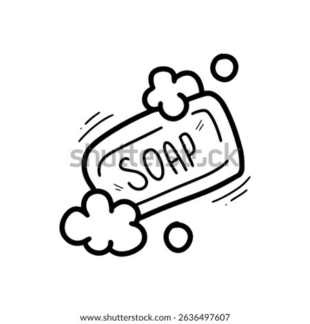 Hand Drawn Soap Illustration. Doodle Vector. Isolated on White Background - EPS 10 Vector