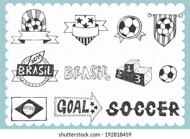 Hand drawn soccer A