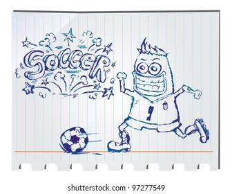 hand drawn soccer
