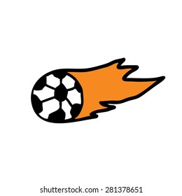 hand drawn soccer ball
