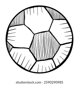  Hand drawn soccer ball doodle sketch