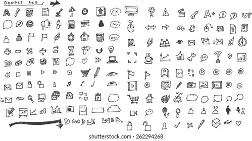 Hand Drawn Social Media Icon Set