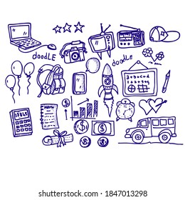 hand drawn social network, doodle