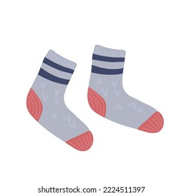 Hand drawn socks on a white background.