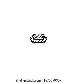 hand drawn of sofa cartoon sticker design