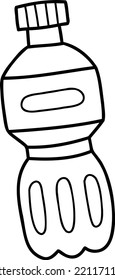 Hand Drawn soft drink bottle illustration isolated on background