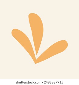 Hand drawn soft earth tones illustration vector element