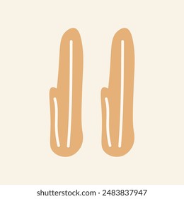 Hand drawn soft earth tones illustration vector element