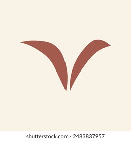 Handgezeichnete weiche Erdtöne Illustration Vektorgrafik Element