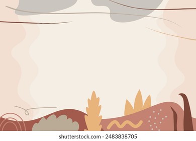 Handgezeichnete weiche Erdtöne Illustration Vektorgrafik Element Hintergrund