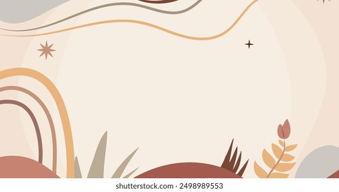 Diseño de Vector de fondo de tonos tierra suave dibujado a mano en eps 10