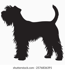 Hand drawn Soft-coated Wheaten Terrier silhouette