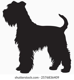 Hand drawn Soft-coated Wheaten Terrier silhouette