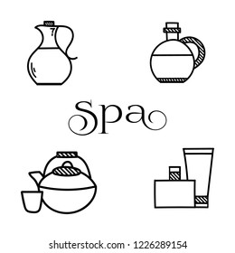 Hand drawn Spa Icons set