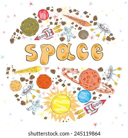 hand drawn space.