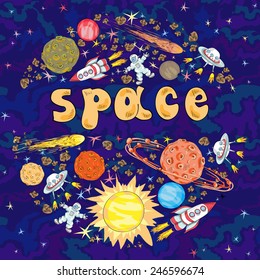 hand drawn space.