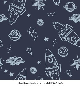 Hand drawn space background