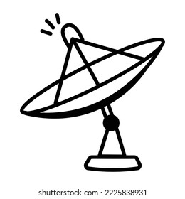 Hand drawn space dish icon, editable design 