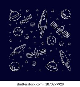 hand drawn space element design
