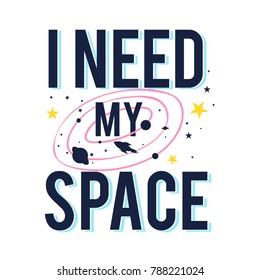 Hand drawn space elements. Space about doodle illustration. Vector illustration. Hand drawing slogans and icons vector.	