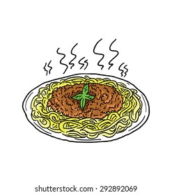 hand drawn spaghetti