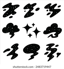 Hand drawn sparkle galaxy stars collection, good for social media content, print base application and merchandise.
