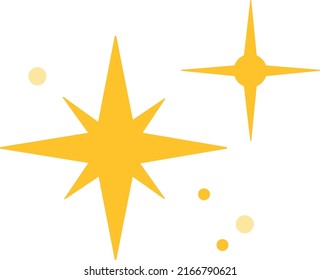 hand drawn sparkles symbols isolated on white background. doodle vector illustration.