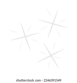 Hand drawn sparkling star. Retro abstract illustration with hand drawn sparkle for celebration design. Geometric shape.