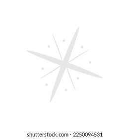 Estrella brillante dibujada a mano. Ilustración abstracta retro con brillo dibujado a mano para el diseño de la celebración. Forma geométrica.