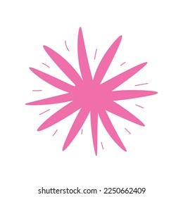 Estrella brillante dibujada a mano. Ilustración abstracta retro con brillo dibujado a mano para el diseño de la celebración. Forma geométrica.