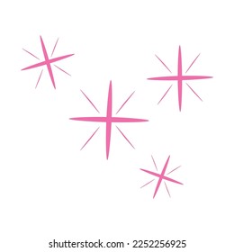 Hand drawn sparkling star. Retro abstract illustration with hand drawn sparkle for celebration design. Geometric shape.