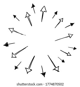hand drawn of sparkling starburst 