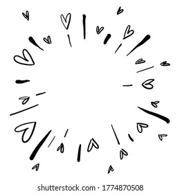 hand drawn of sparkling starburst 