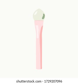 Hand drawn spatula for blending face mask ingredients and applying to the face. Home self care concept. Can be used for T-shirts, fabrics, wrapping, logos, banners, flyers, stickers, posters. 